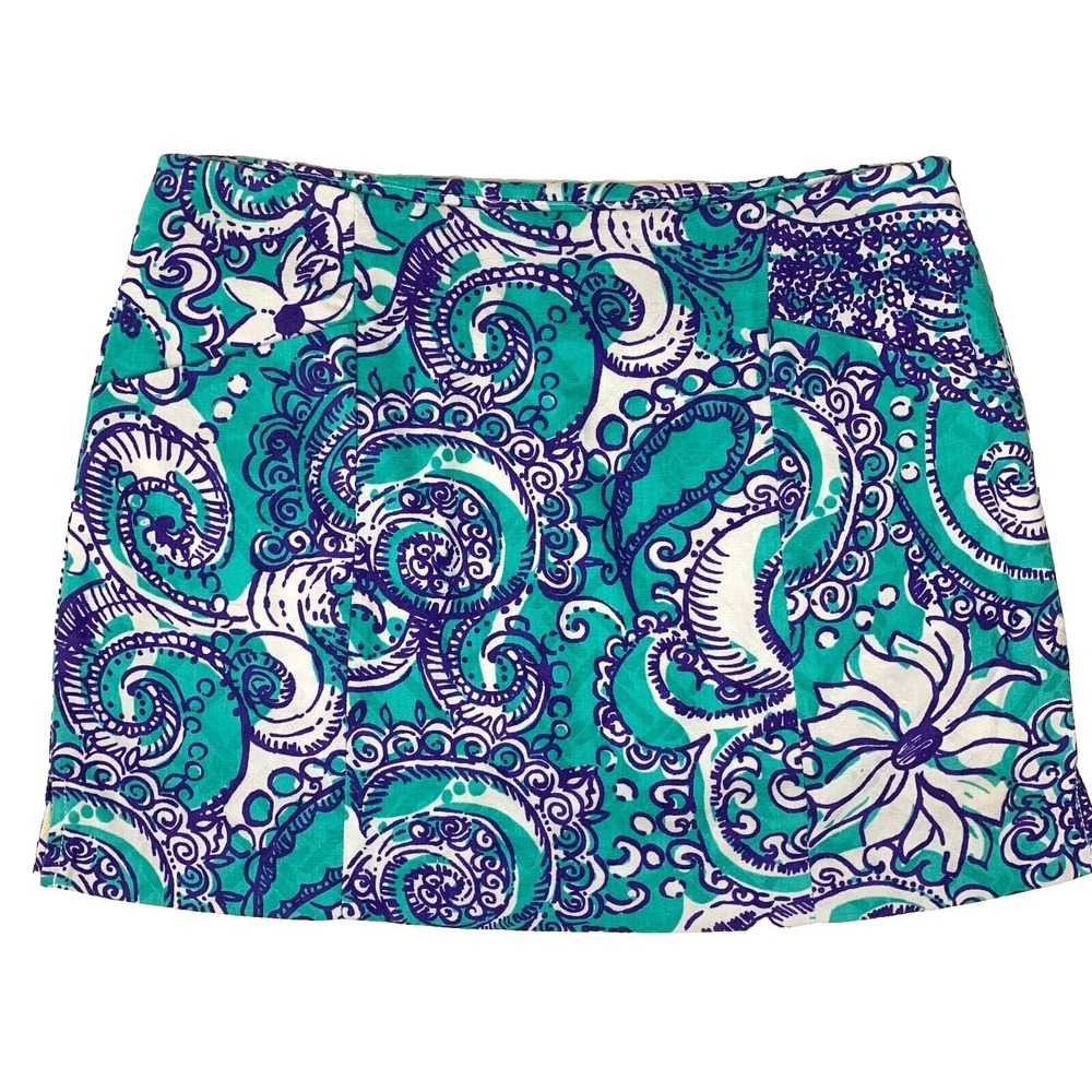 Lilly Pulitzer January Skort Floral Paisley sz 0 Cotton